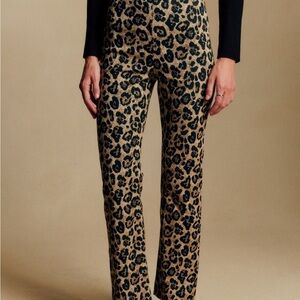 Sezane Ciara Leopard jJacquard Pants